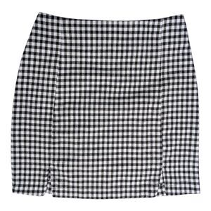 Love On A Hanger Black White Gingham Check Mini Pencil Skirt Size 3 Stretch 25W